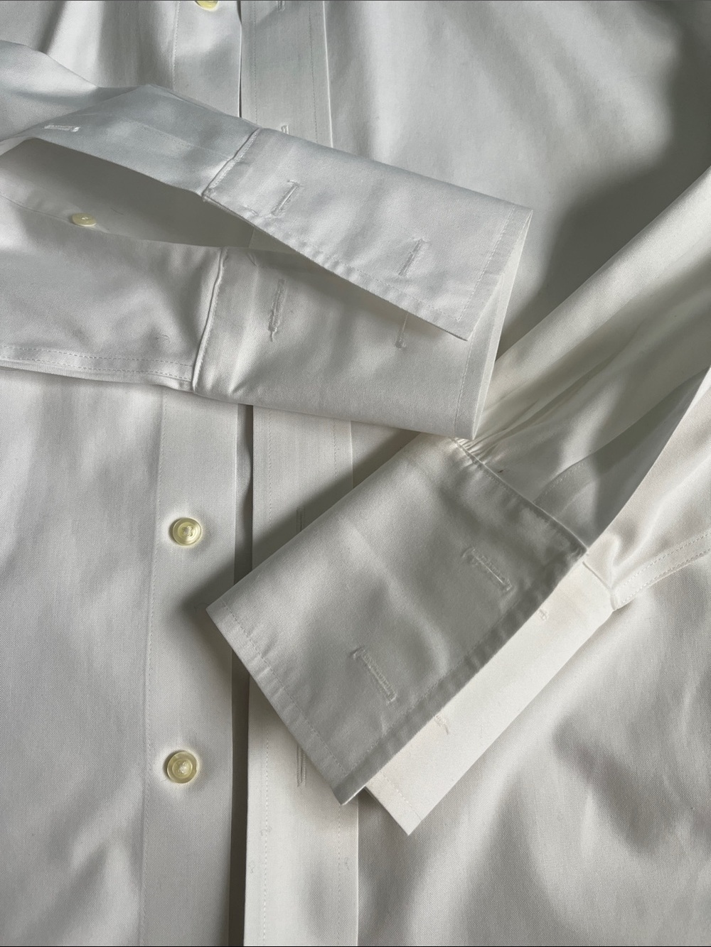 Brooks Brothers White Dress Shirt with Point Collar / French cuff. 20! - Picture 4 of 7